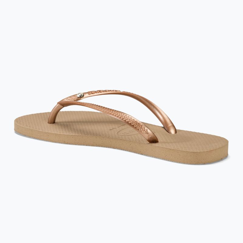 Γυναικείες σαγιονάρες Havaianas Slim Crystal Sw II rode gold 3