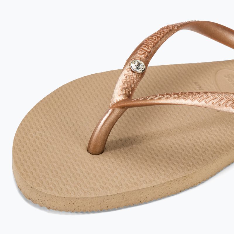 Γυναικείες σαγιονάρες Havaianas Slim Crystal Sw II rode gold 7