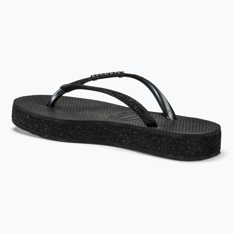 Γυναικείες σαγιονάρες Havaianas Slim Flatform Sparkle black 3