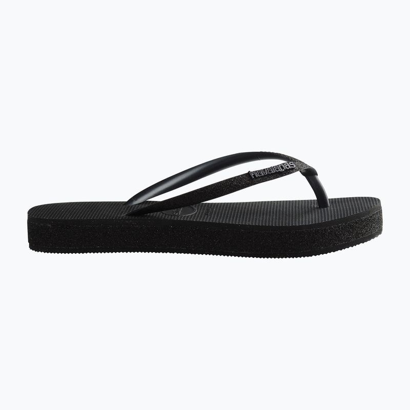 Γυναικείες σαγιονάρες Havaianas Slim Flatform Sparkle black 10