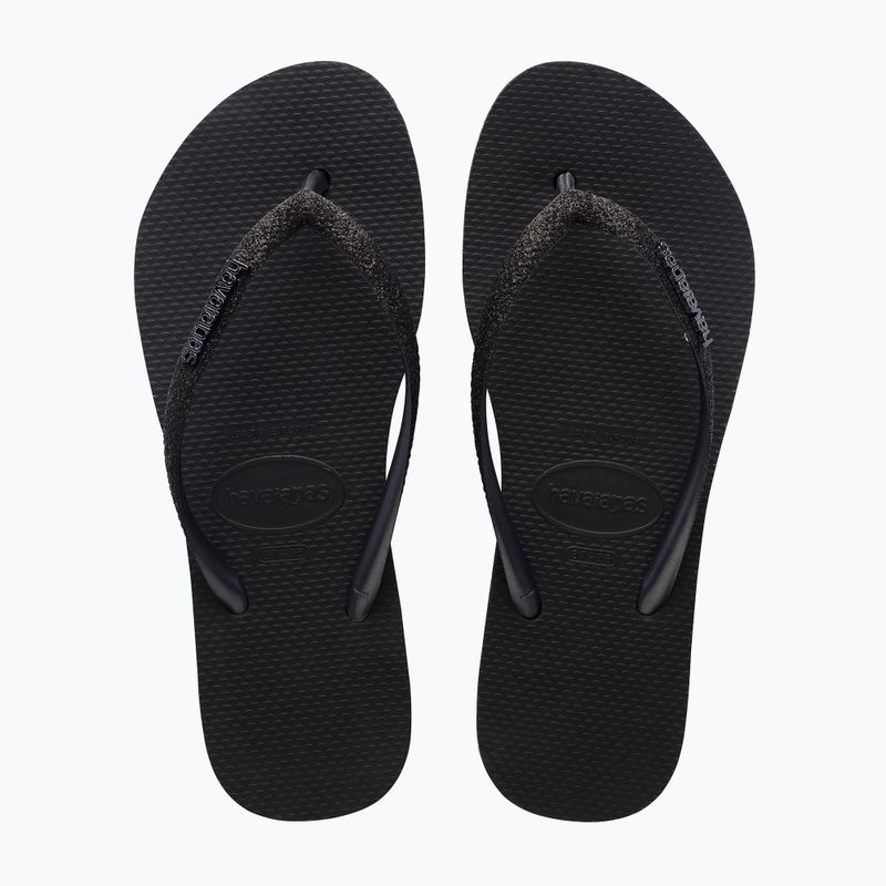 Γυναικείες σαγιονάρες Havaianas Slim Flatform Sparkle black 11