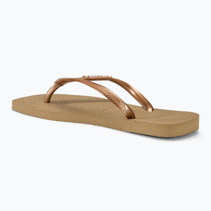 Γυναικείες σαγιονάρες Havaianas Square Logo Metallic rose gold / rose gold 3