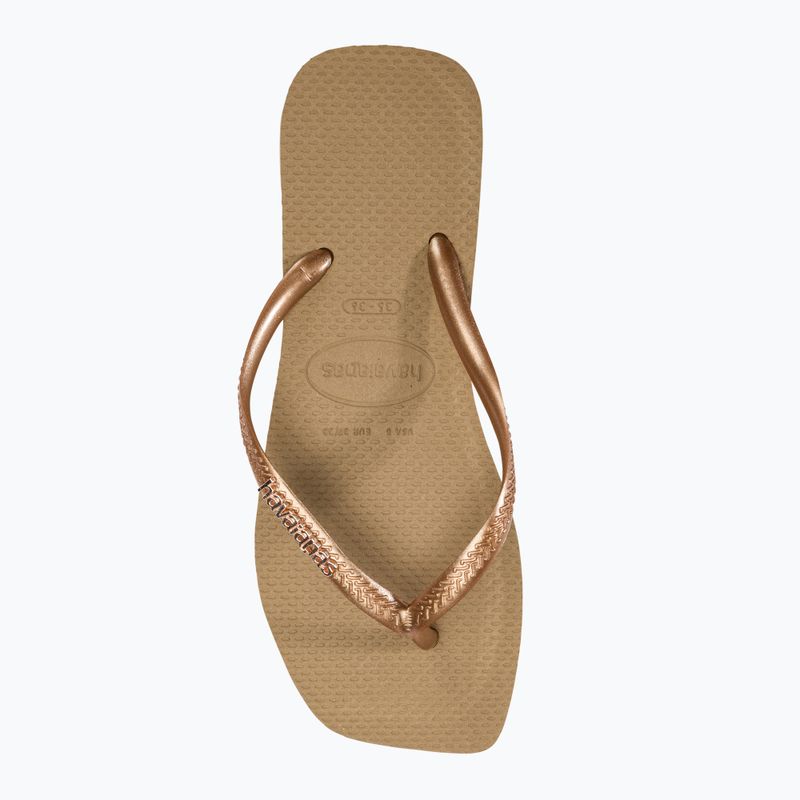 Γυναικείες σαγιονάρες Havaianas Square Logo Metallic rose gold / rose gold 5