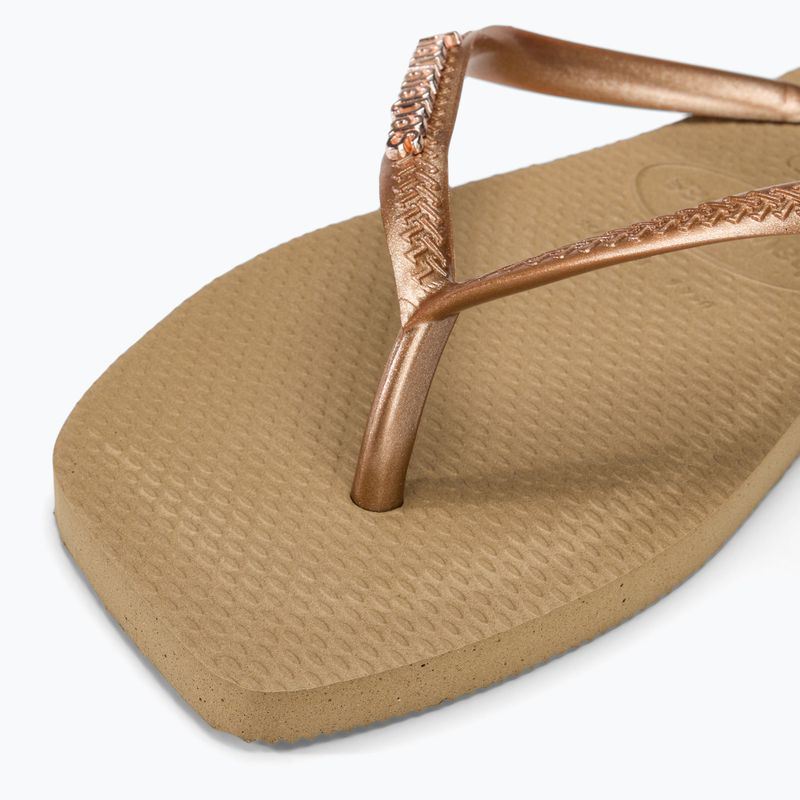 Γυναικείες σαγιονάρες Havaianas Square Logo Metallic rose gold / rose gold 7