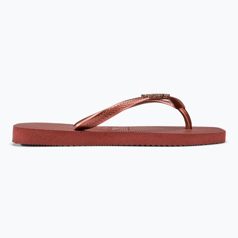 Γυναικείες σαγιονάρες Havaianas Square Logo Metallic mahogany 2