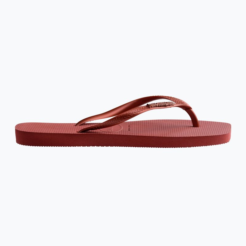 Γυναικείες σαγιονάρες Havaianas Square Logo Metallic mahogany 9