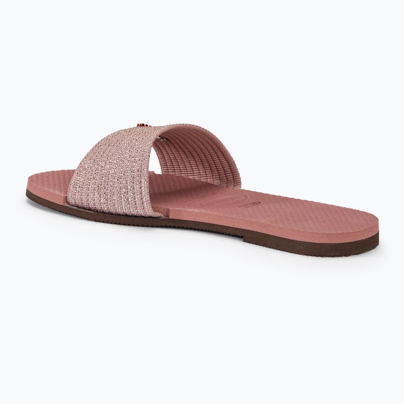 Γυναικείες παντόφλες Havaianas You Malta Metallic crocus rose 3