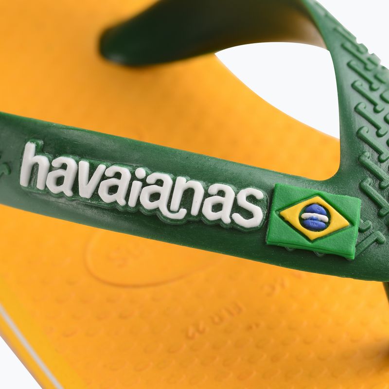 Παιδικά σανδάλια Havaianas Baby Brasil Logo II pop yellow / amazon 9