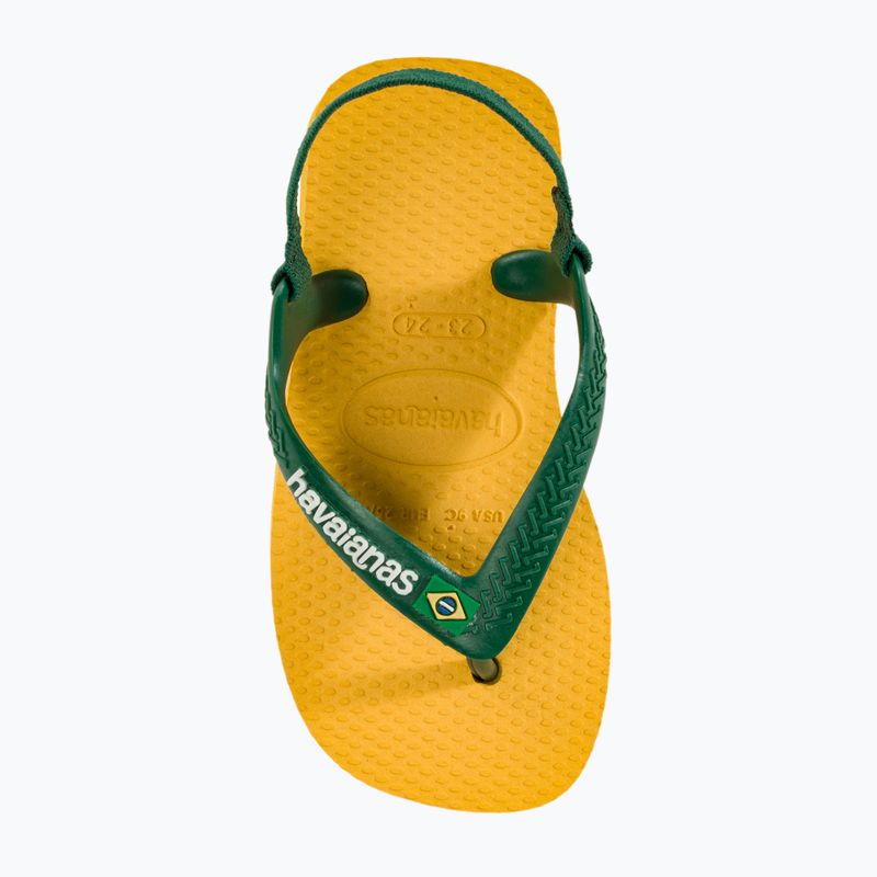 Παιδικά σανδάλια Havaianas Baby Brasil Logo II pop yellow / amazon 6