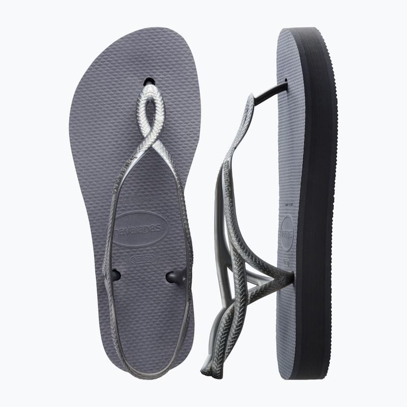 Γυναικεία σανδάλια Havaianas Luna Flatform grey steel 11