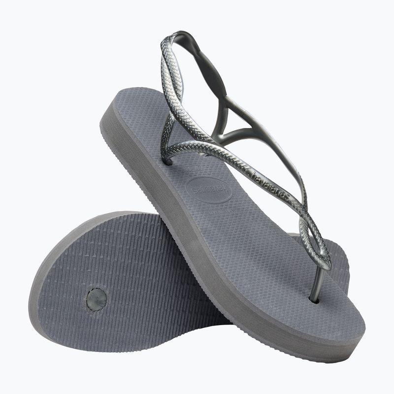 Γυναικεία σανδάλια Havaianas Luna Flatform grey steel 12