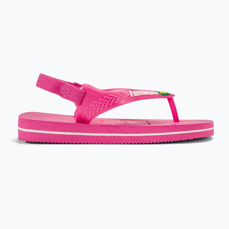 Παιδικά σανδάλια Havaianas Baby Brasil Logo II pink flux / white 2