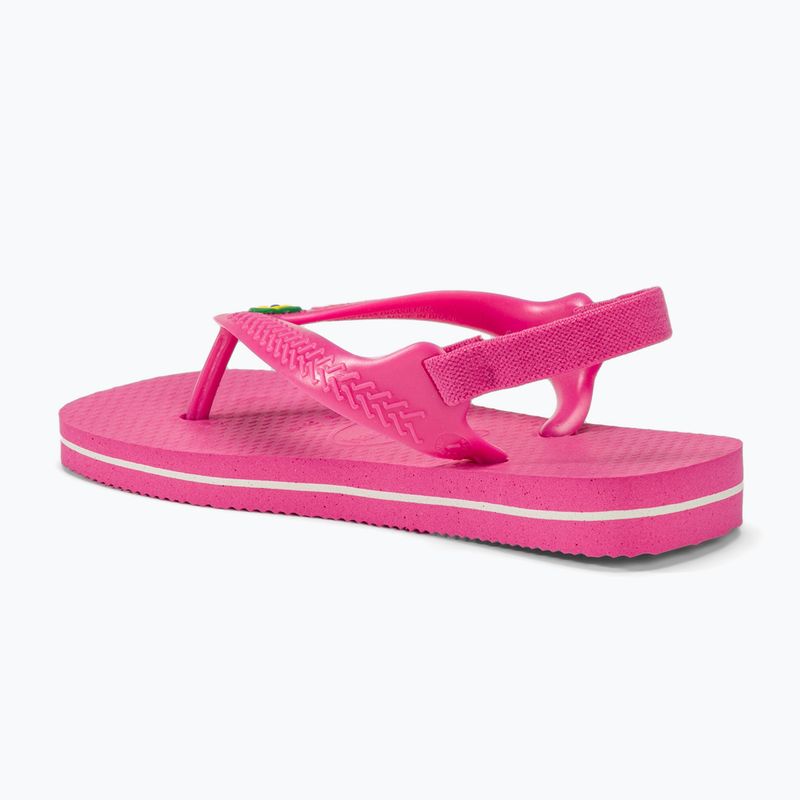 Παιδικά σανδάλια Havaianas Baby Brasil Logo II pink flux / white 3