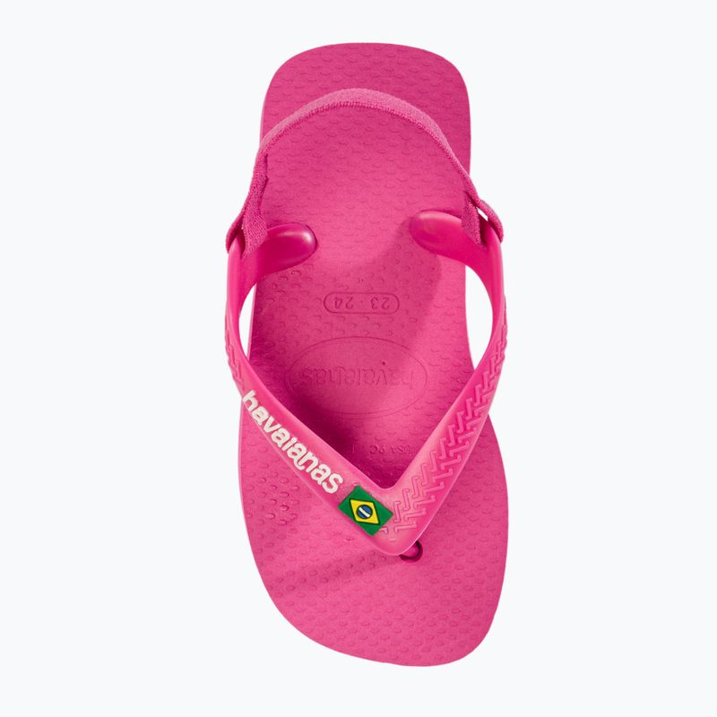 Παιδικά σανδάλια Havaianas Baby Brasil Logo II pink flux / white 6