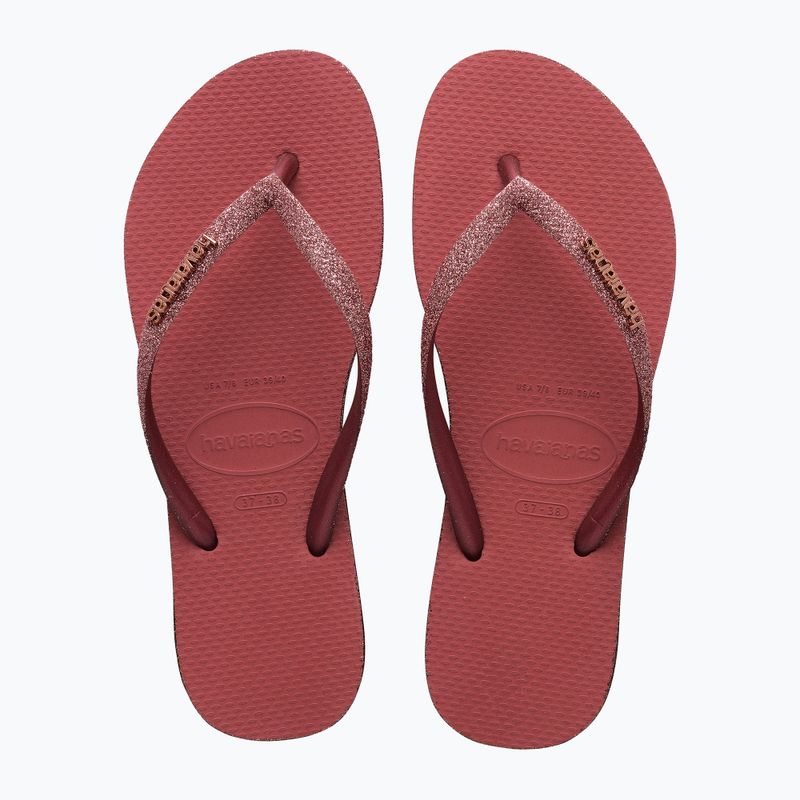 Γυναικείες σαγιονάρες Havaianas Slim Sparkle II pau brasil 11