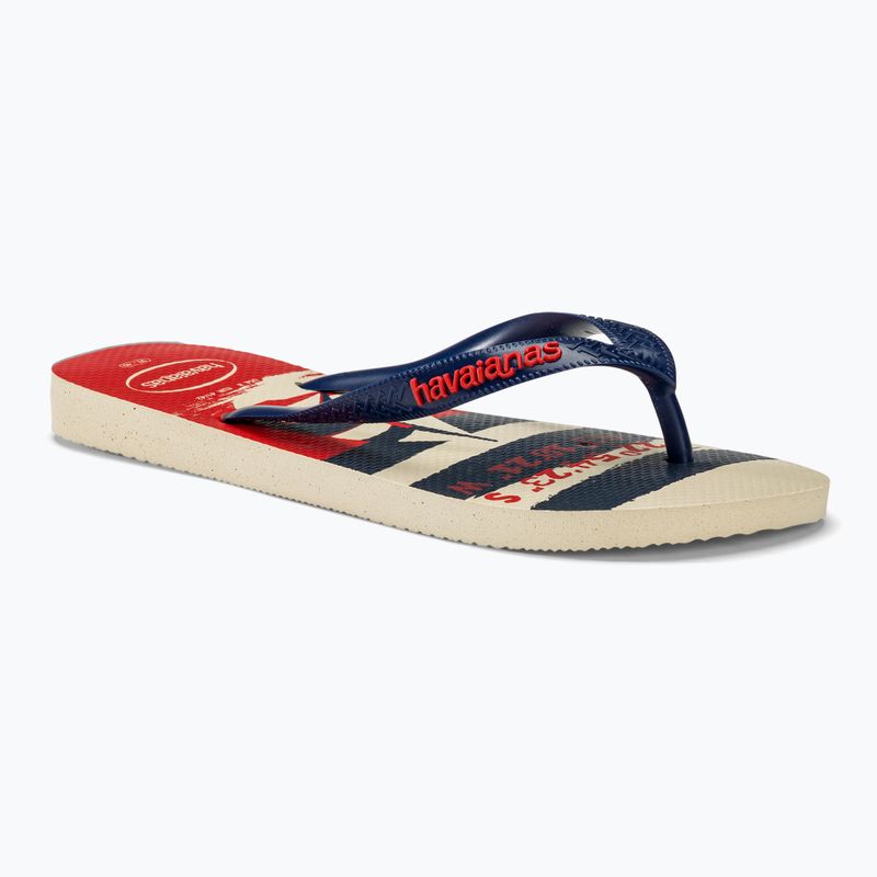 Σαγιονάρες Havaianas Top Nautical beige straw / navy blue / ruby red