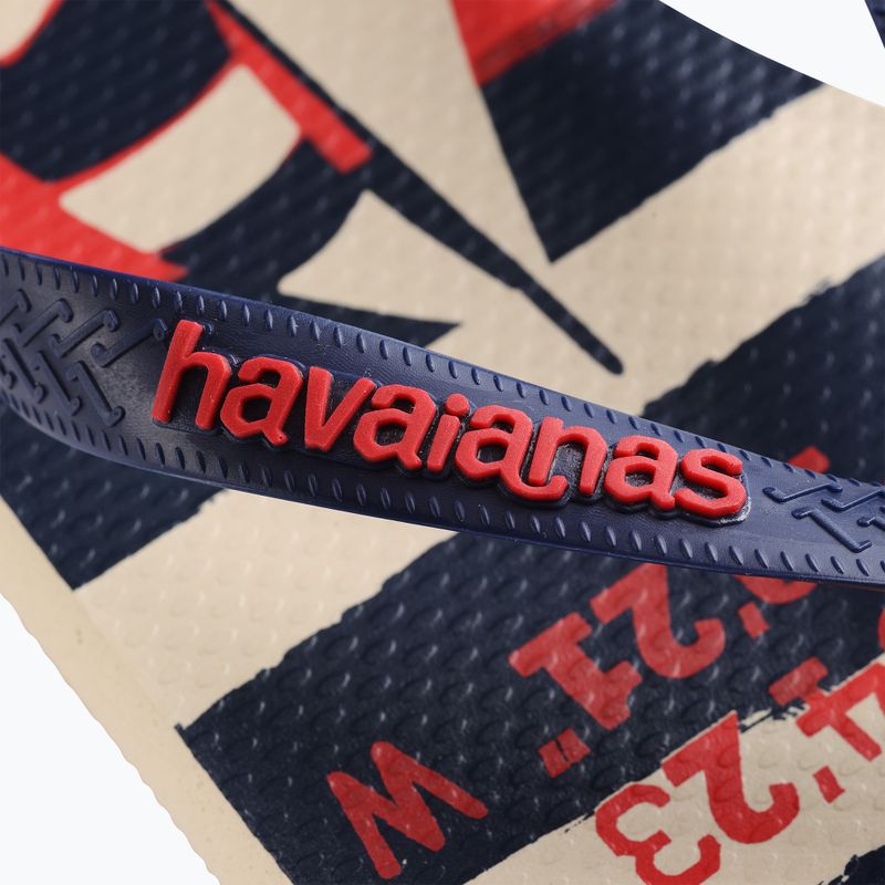 Σαγιονάρες Havaianas Top Nautical beige straw / navy blue / ruby red 12