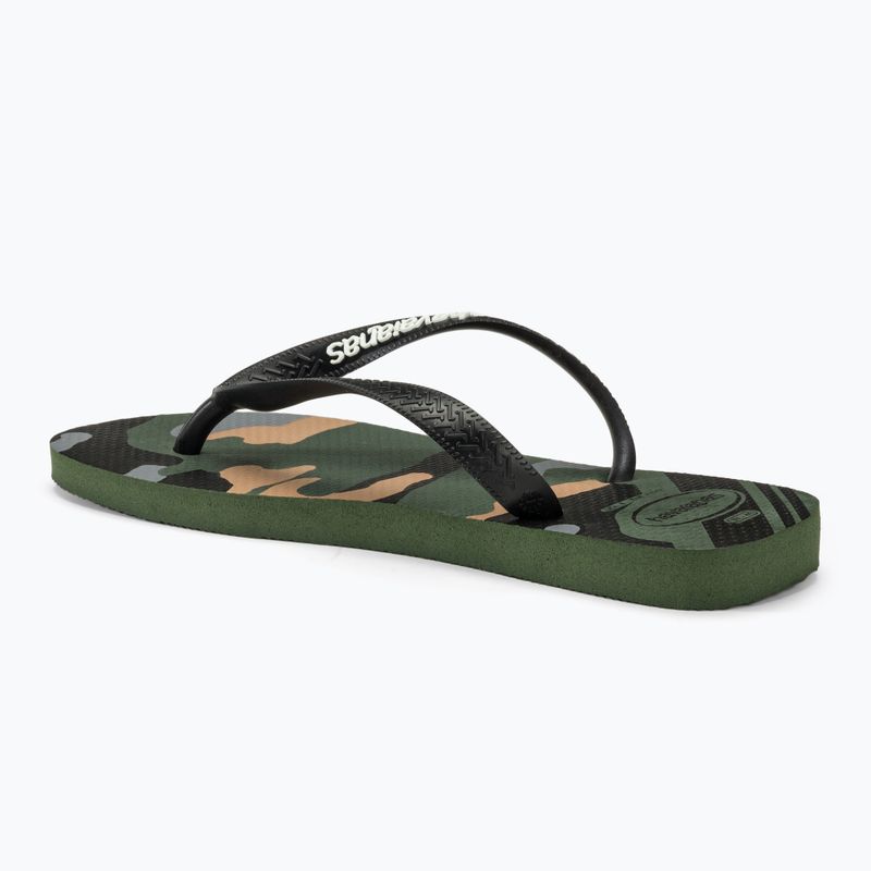 Ανδρικές σαγιονάρες Havaianas Top Camu green olive / black 3