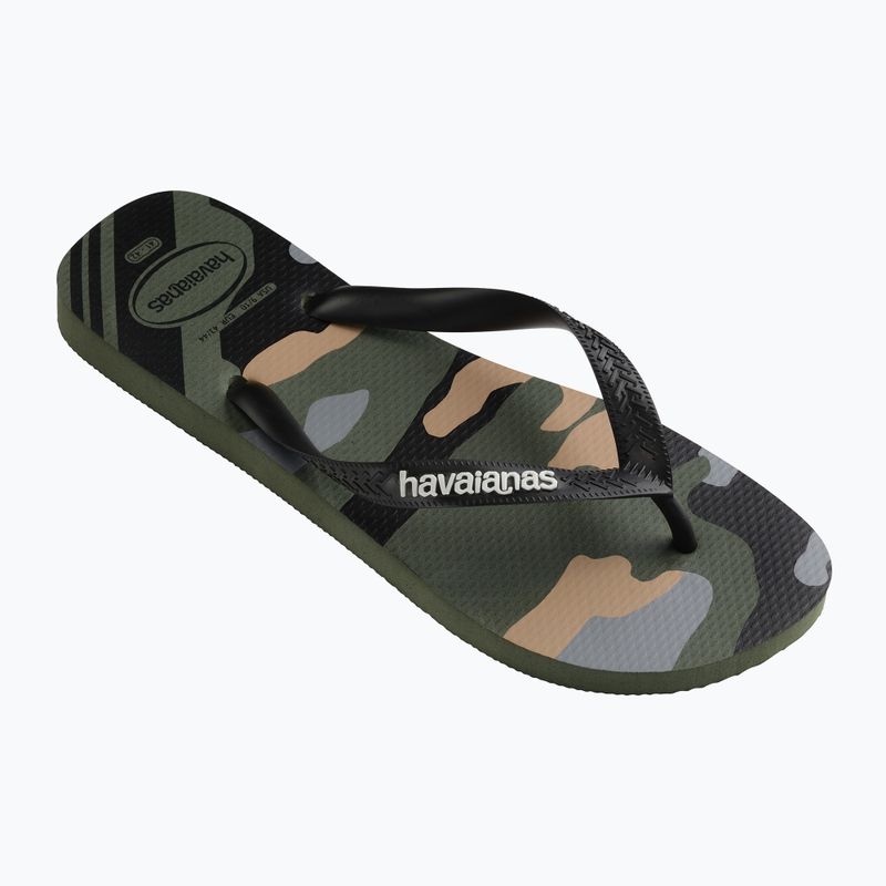 Ανδρικές σαγιονάρες Havaianas Top Camu green olive / black 8