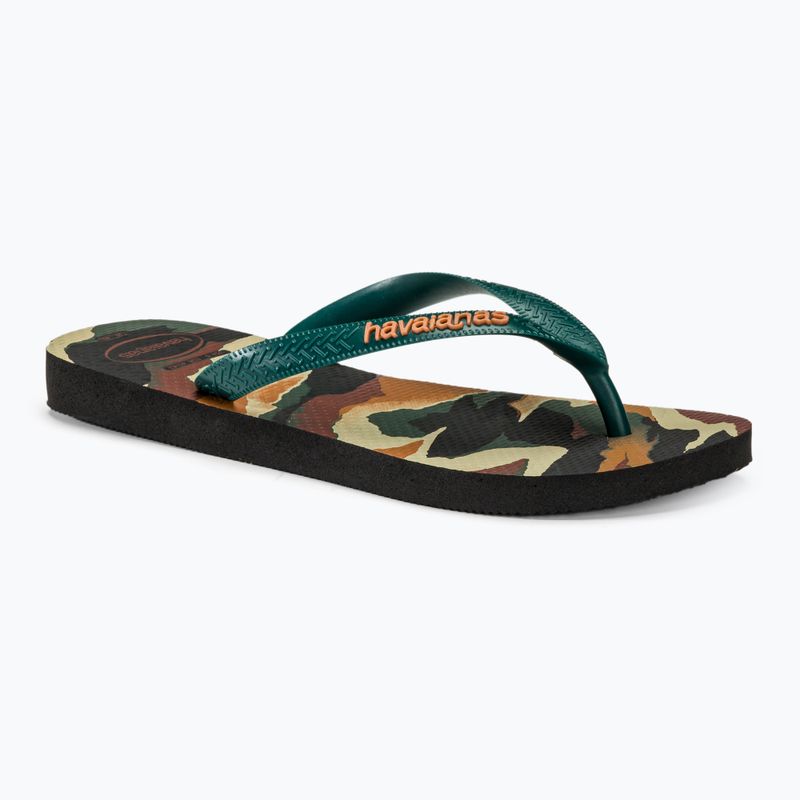 Ανδρικές σαγιονάρες Havaianas Top Camu black / pantanal green