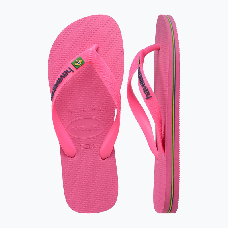 Σαγιονάρες Havaianas Brasil Logo Neon pink flux / pink flux 11