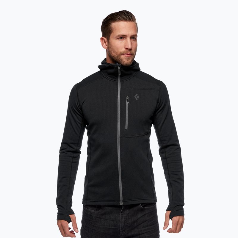 Ανδρικό φούτερ για trekking Black Diamond Coefficient Fleece Hoody μαύρο AP7440200002LRG1