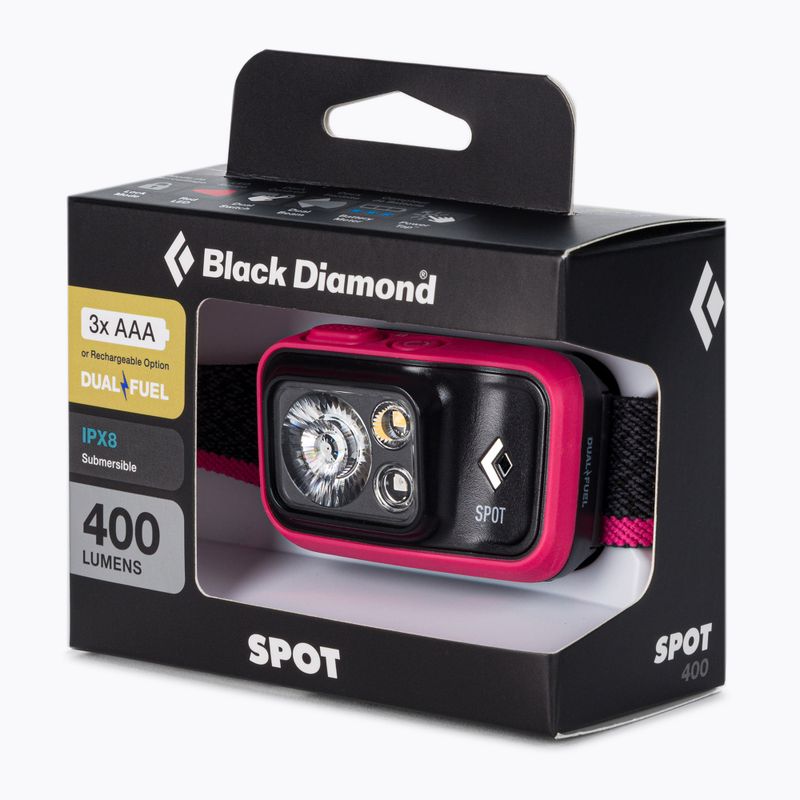 Black Diamond Spot 400 φακός κεφαλής ροζ BD6206726015ALL1