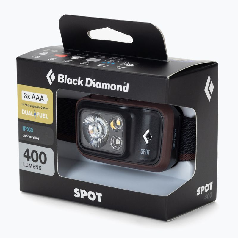 Black Diamond Spot 400 καφέ φακός κεφαλής BD6206726018ALL1