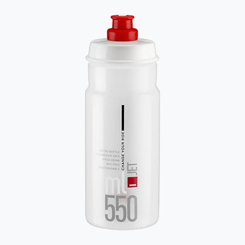 Παγούρι ποδηλάτου Elite Jet 550 ml clear/red logo