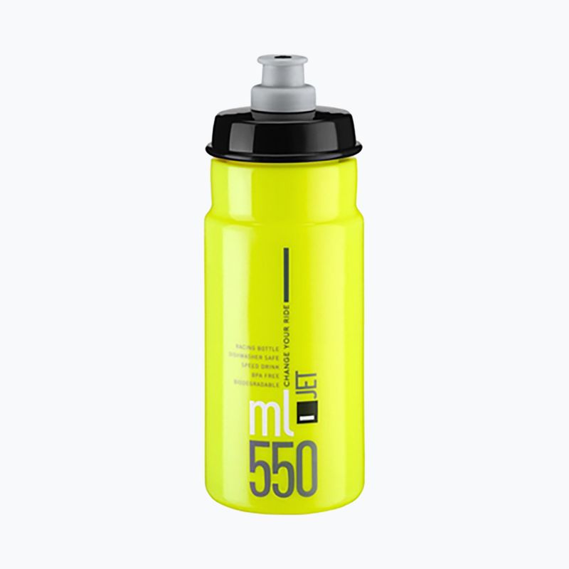 Παγούρι ποδηλάτου Elite Jet 550 ml yellow fluo/black logo