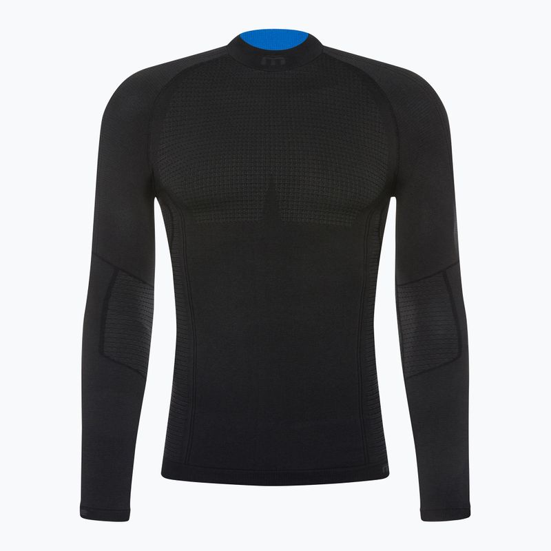 Ανδρικό Mico Odor Zero Mock Neck thermal T-shirt μαύρο IN01451 6