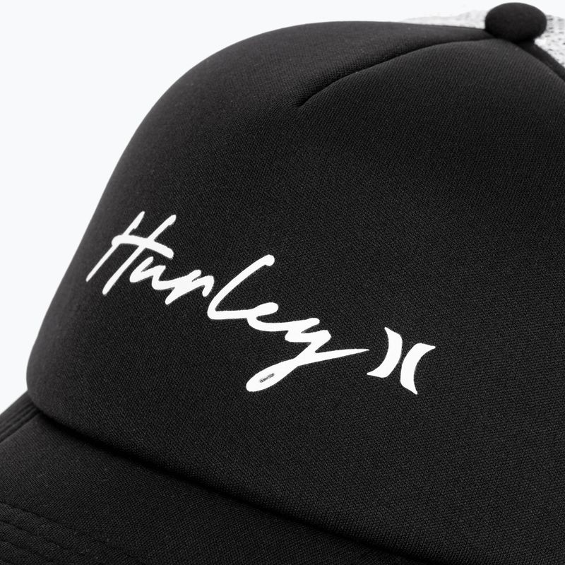 Γυναικείο καπέλο μπέιζμπολ Hurley Icon Script Trucker black/white 3