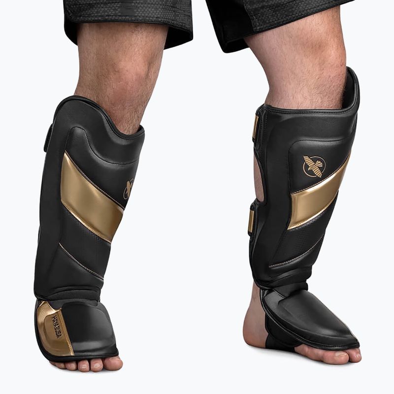 Hayabusa T3 Striking Shin Guards μαύρο/χρυσό T3SSG προστατευτικά κνήμης T3SSG 2