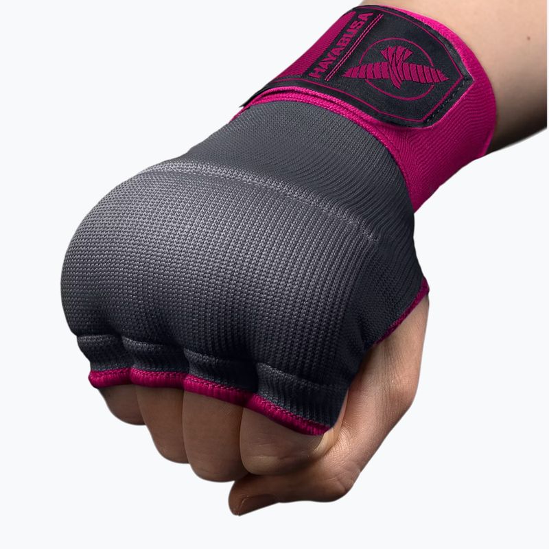 Hayabusa Quick Gel Hand Wraps γκρι/ροζ εσωτερικά γάντια 2