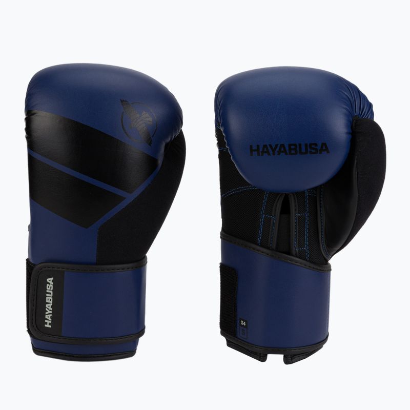 Hayabusa S4 μπλε/μαύρα γάντια πυγμαχίας S4BG 3