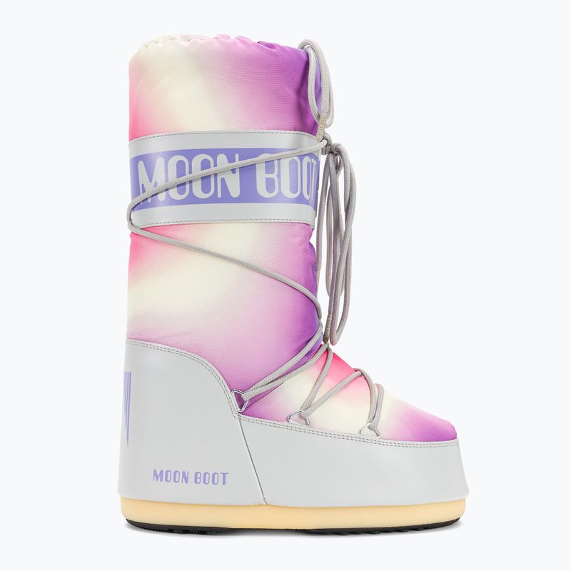 Γυναικείες μπότες χιονιού Moon Boot Icon Tie Dye μπότες γκρι παγετώνας 2