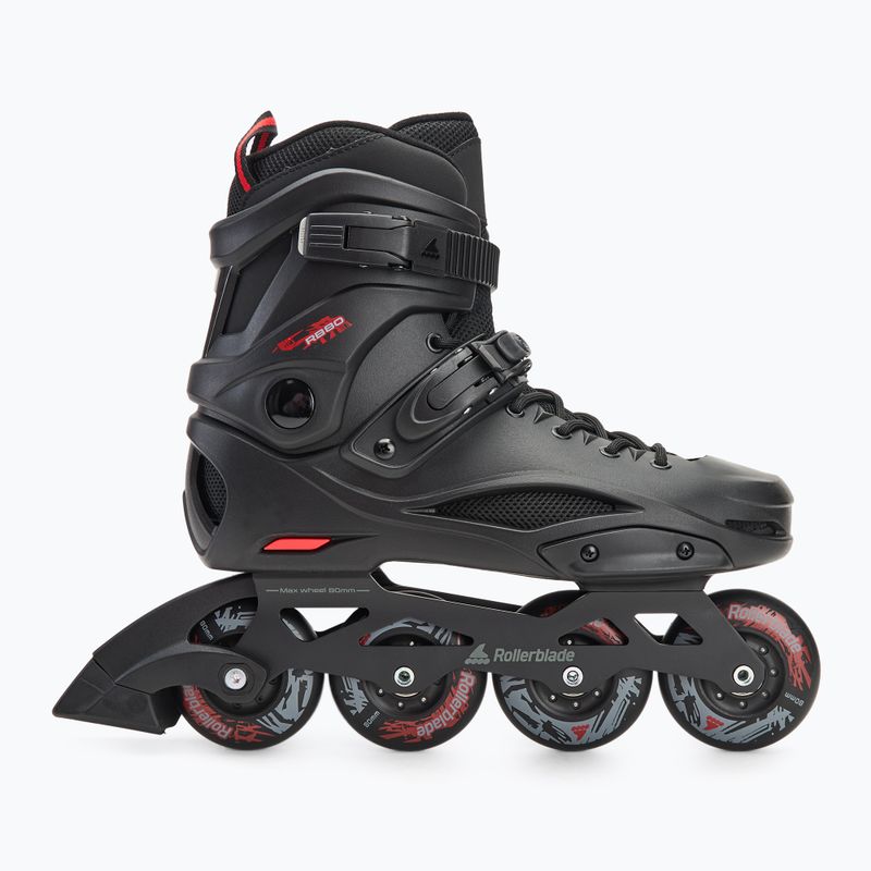 Ανδρικά πατίνια Rollerblade RB 80 μαύρο/κόκκινο πατίνι 2