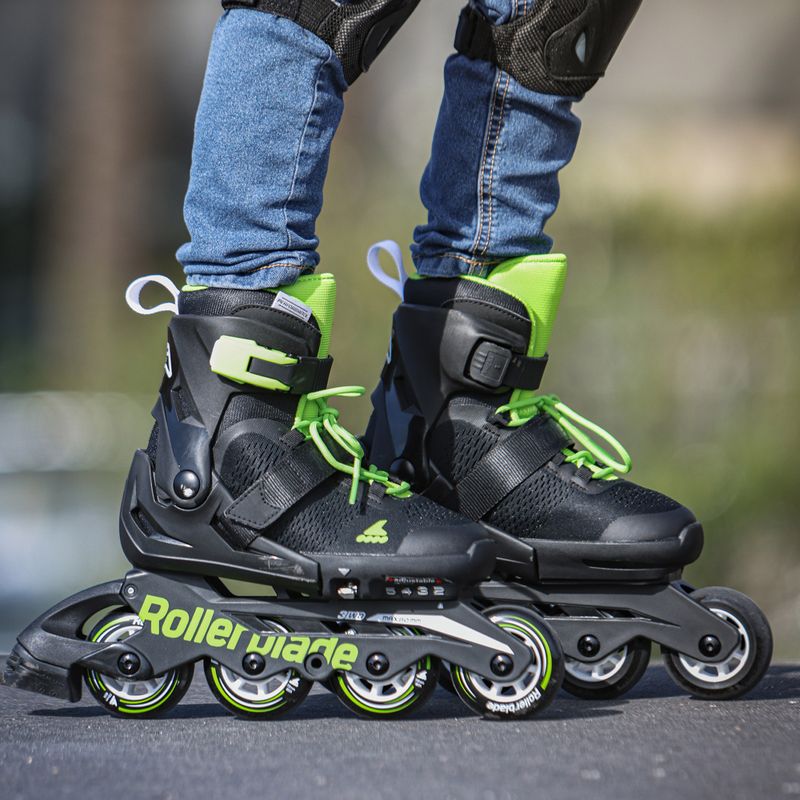 Rollerblade Microblade παιδικά πατίνια μαύρα/πράσινα 07221900 T83 7