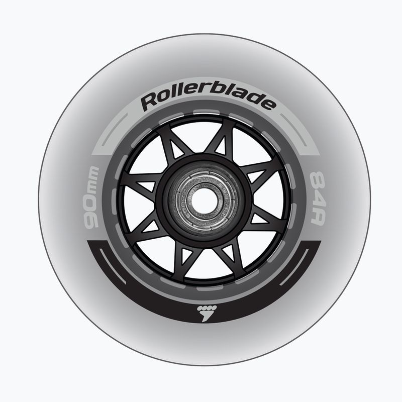 Ρόδες για πατίνια Rollerblade Wheels XT 90 mm/84A + SG9 8 τεμ. clear