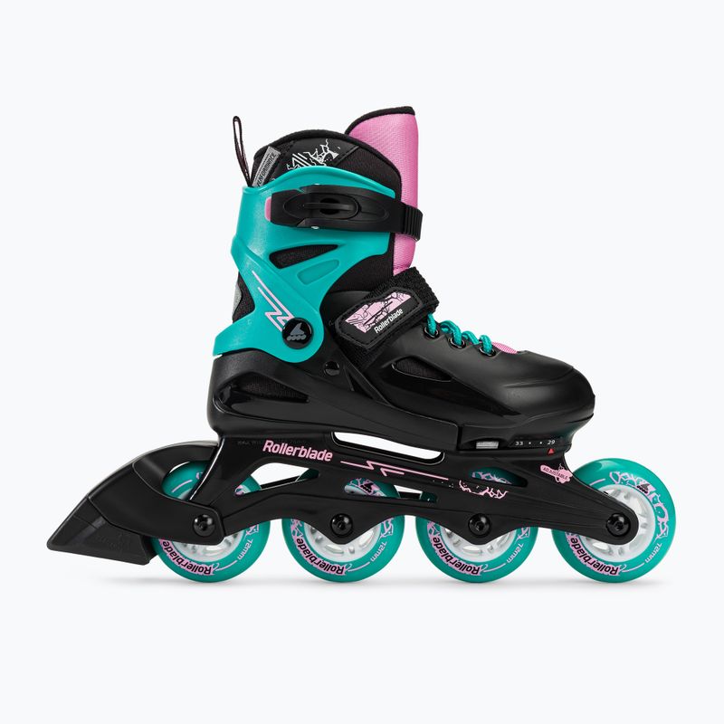 Παιδικά πατίνια Rollerblade Fury black sea/green 2