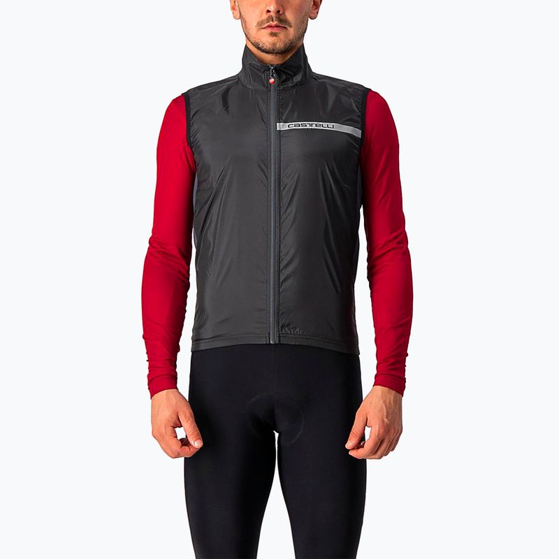 Ανδρικό γιλέκο ποδηλασίας Castelli Squadra Stretch light black/dark gray