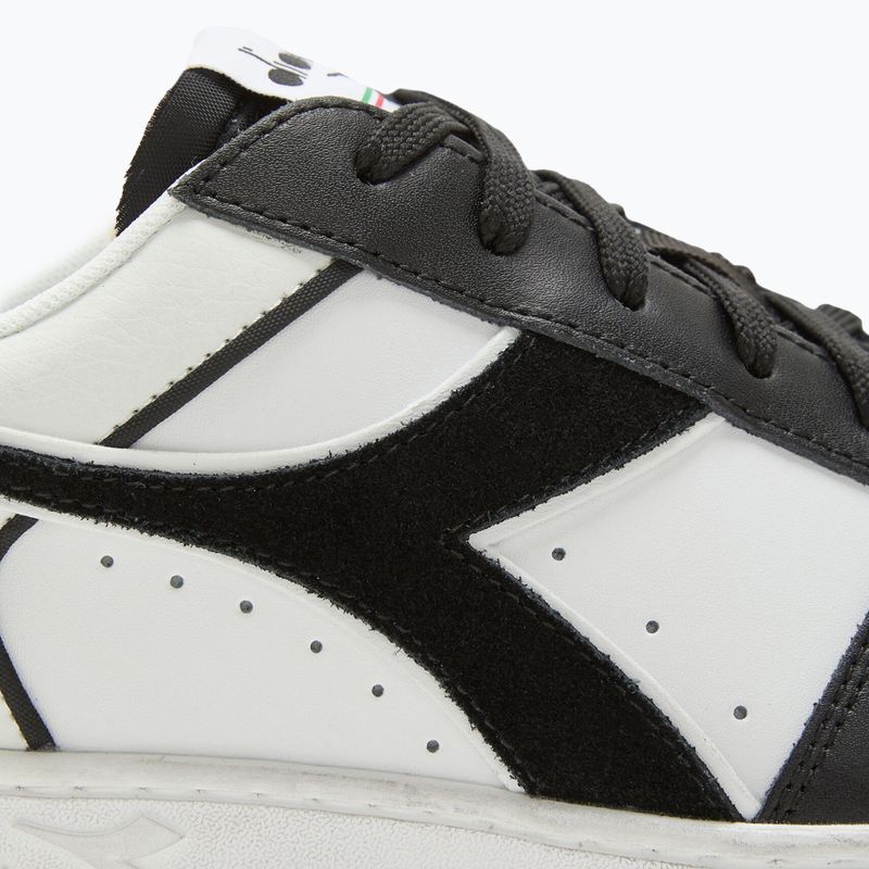 Diadora Magic Basket Low Icona Leather μαύρα/λευκά παπούτσια 12