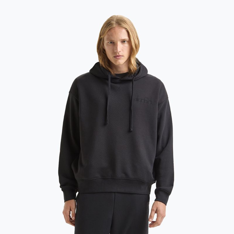 Diadora Hoodie Athletic Logo μαύρο