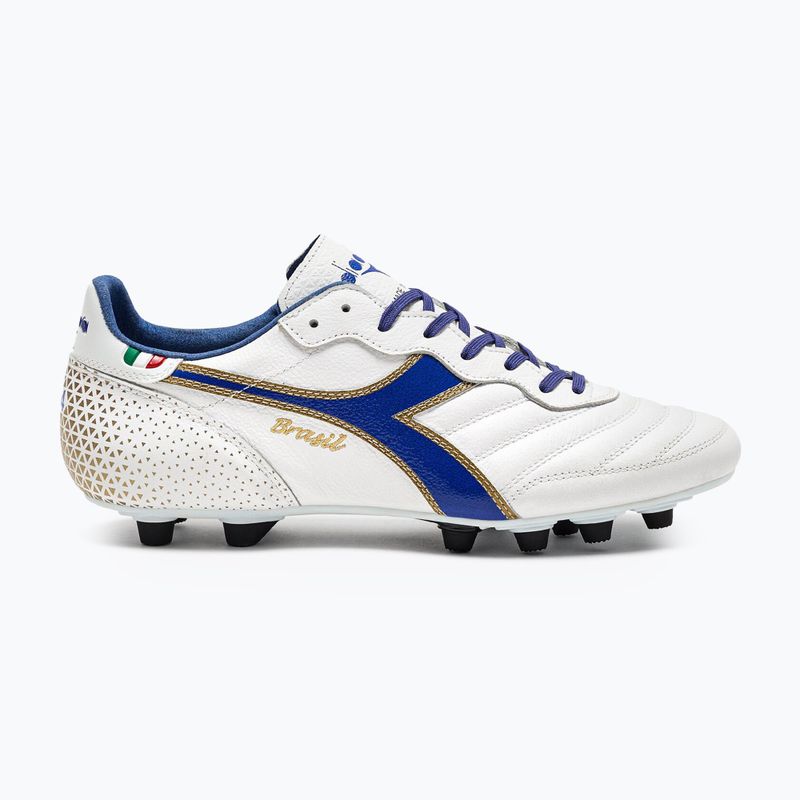 Ανδρικά παπούτσια ποδοσφαίρου Diadora Brasil Italy OG GR LT+ MDPU white/blue/gold 8