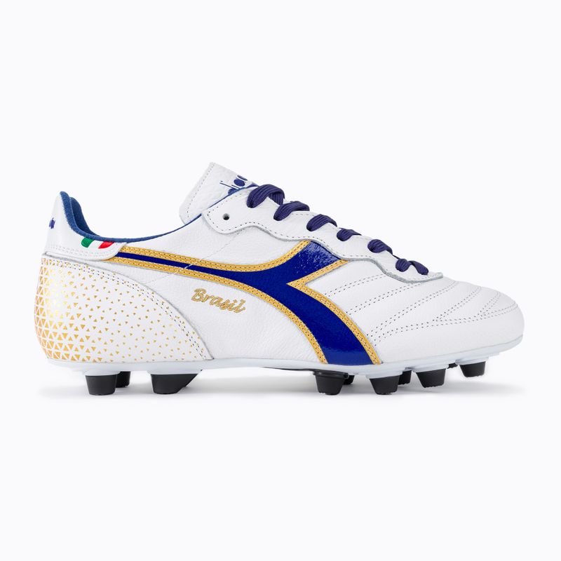 Ανδρικά παπούτσια ποδοσφαίρου Diadora Brasil Italy OG GR LT+ MDPU white/blue/gold 2