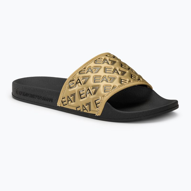 Παντόφλες EA7 Emporio Armani Water Sports All Over black/gold