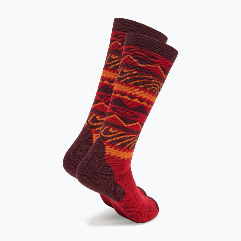 Κάλτσες σκι Oakley Wanderlust Perf Socks 2.0 grenache norway pattern 2