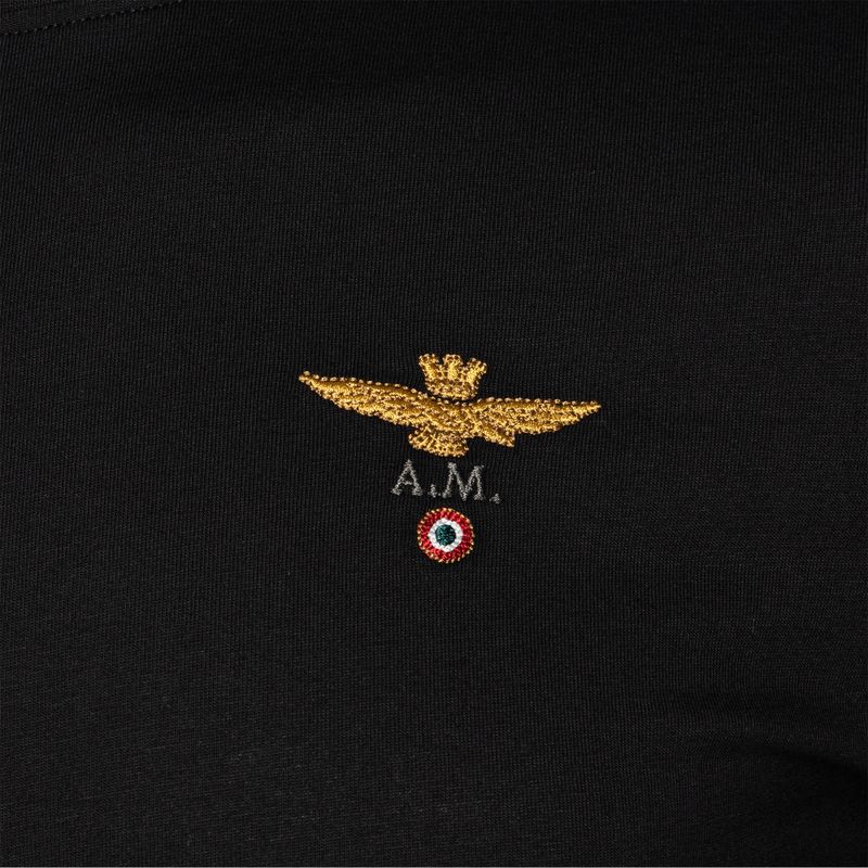 Ανδρική μπλούζα Aeronautica Militare Essential jet black 3