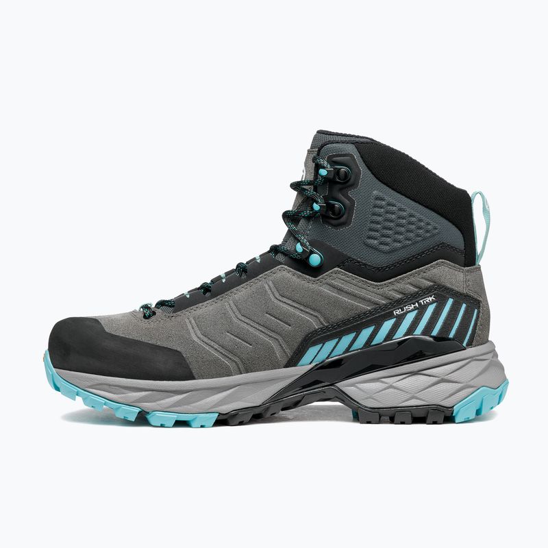 Γυναικεία παπούτσια πεζοπορίας SCARPA Rush TRK GTX midgray/aqua 10