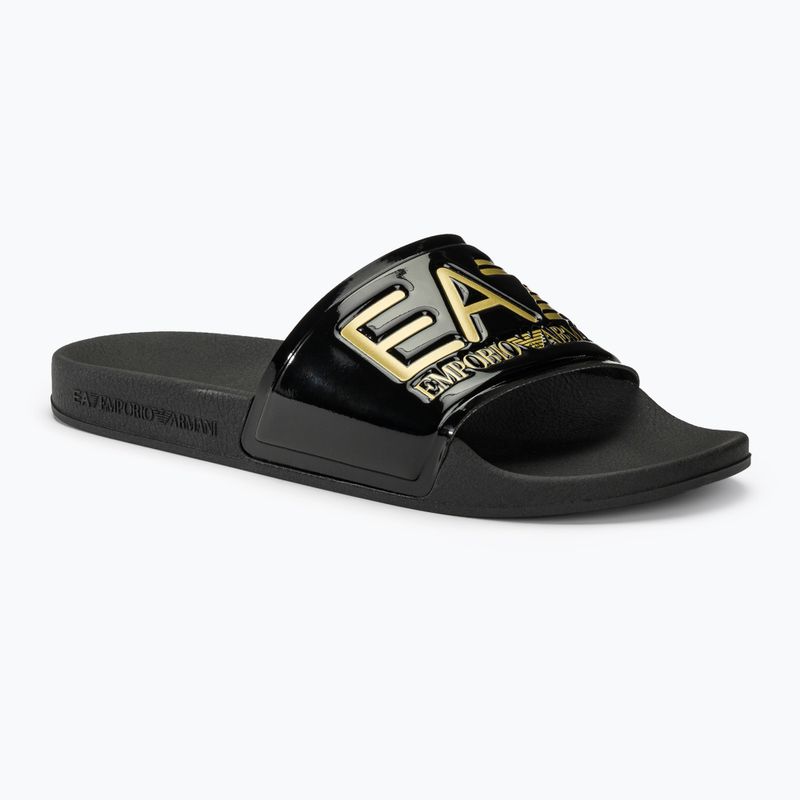 Παντόφλες EA7 Emporio Armani Water Sports Visibility shiny black/gold